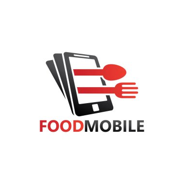 Food mobile logo template design