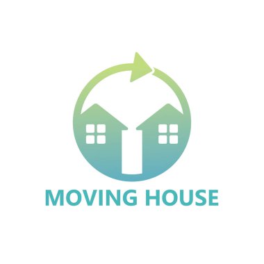 Moving house logo template design