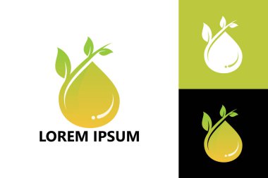 Nature oil plant logo template design vector