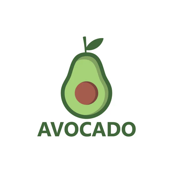 Avocado Logo Template Design Vector — Archivo Imágenes Vectoriales