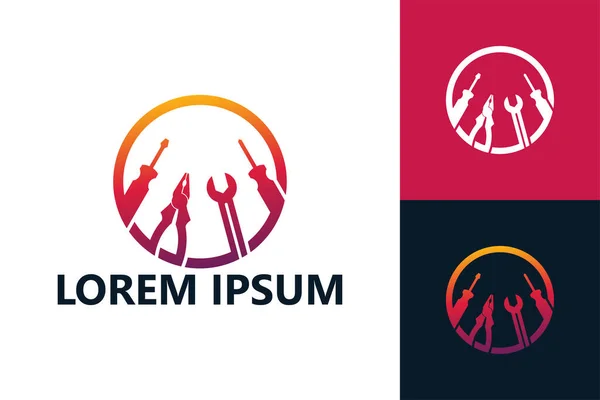 Repair tool logo template design vector