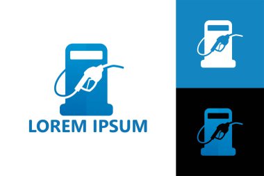Gas station logo template design vector