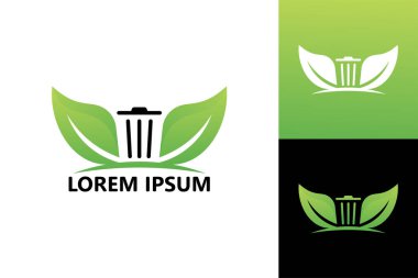 Bio rubbish logo template design vector