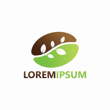Nature coffee plant logo template design