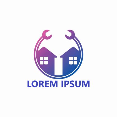 House repair logo template design vector illustration