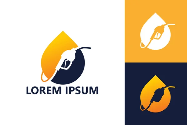 Gas station logo template design vector