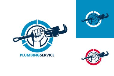 Plumbing Service Logo Template Design Vector, Emblem, Design Concept, Creative Symbol, Icon