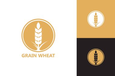 Grain Wheat Logo Template Design Vector, Emblem, Design Concept, Creative Symbol, Icon