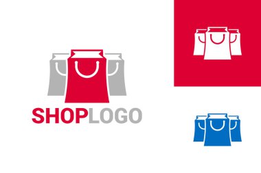 Alışveriş Logosu Şablonu Tasarım Vektörü, Amblem, Tasarım Konsepti, Yaratıcı Sembol, Simge