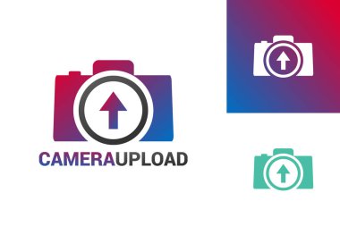 Camera Upload Logo Template Design Vector, Emblem, Design Concept, Creative Symbol, Icon