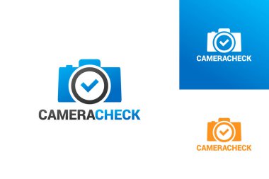 kamera denetimi logo şablon vektör illüstrasyon tasarımı