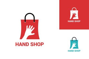 Alışveriş çantası logo şablonu vektör çizimi