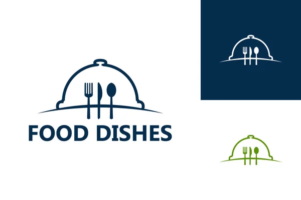 Food Dishes Logo Template Design Vector, Emblem, Design Concept, Creative Symbol, Icon