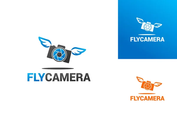 stock vector fly camera creative logo design template vector