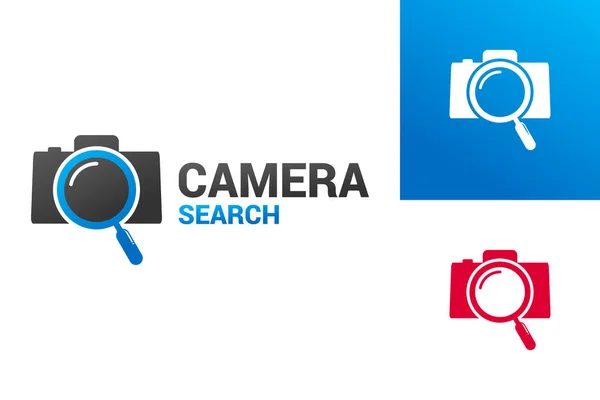 Objectif Recherche Caméra Logo Modèle Vecteur — Image vectorielle