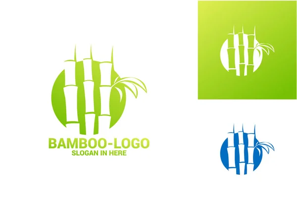 Modèle Logo Bambou Illustration Vectorielle Design — Image vectorielle
