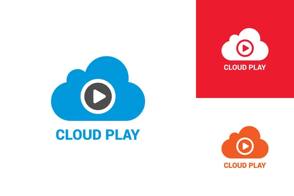 Cloud Computing Modèle Vectoriel Conception Logo — Image vectorielle