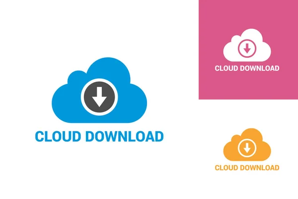 Cloud Computing Technologie Stockage Données Internet Réseau Entreprise Support Téléchargement — Image vectorielle