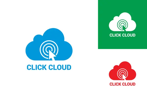 Cloud Computing Logo Modèle Vectoriel Icône Illustration Conception — Image vectorielle