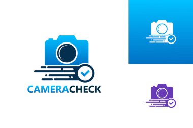 Camera Check Logo Template Design Vector, Emblem, Design Concept, Creative Symbol, Icon