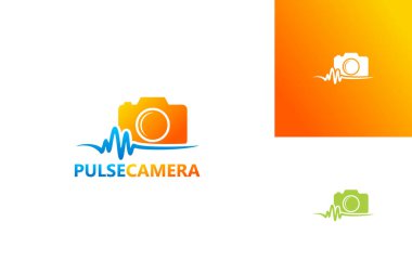 Pulse Camera Logo Template Design Vector, Emblem, Design Concept, Creative Symbol, Icon
