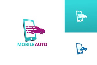 Mobile Automotive Logo Template Design Vector, Emblem, Design Concept, Creative Symbol, Icon