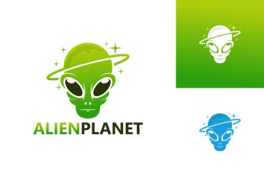 Alien Planet Logo Template Design Vector, Emblem, Design Concept, Creative Symbol, Icon
