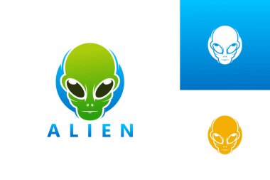 Alien Logo Template Design Vector, Emblem, Design Concept, Creative Symbol, Icon