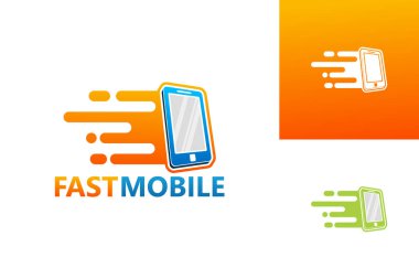 Fast Mobile Logo Template Design Vector, Emblem, Design Concept, Creative Symbol, Icon