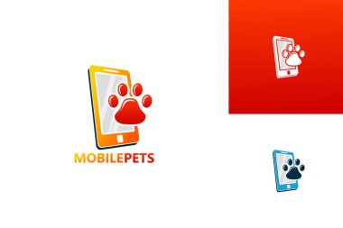 Mobile Pets Logo Template Design Vector, Emblem, Design Concept, Creative Symbol, Icon