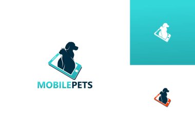 Mobile Pets Logo Template Design Vector, Emblem, Design Concept, Creative Symbol, Icon