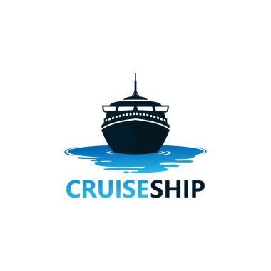 Cruise Ship Logo Template Design Vector, Emblem, Design Concept, Creative Symbol, Icon