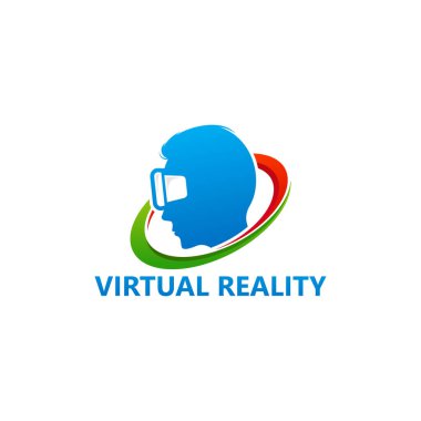 Virtual Reality Logo Template Design Vector, Emblem, Design Concept, Creative Symbol, Icon