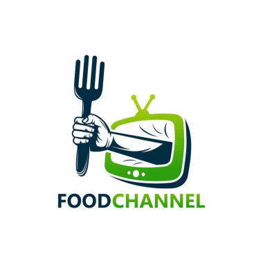 Food Channel Logo Template Design Vector, Emblem, Design Concept, Creative Symbol, Icon