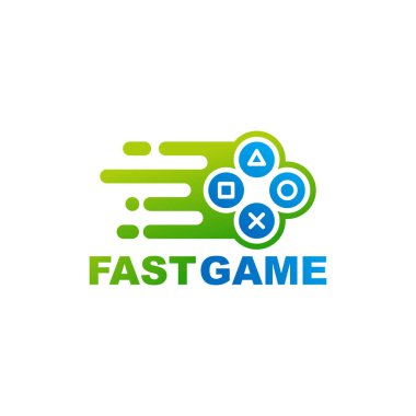 Fast Game Logo Template Design Vector, Emblem, Design Concept, Creative Symbol, Icon