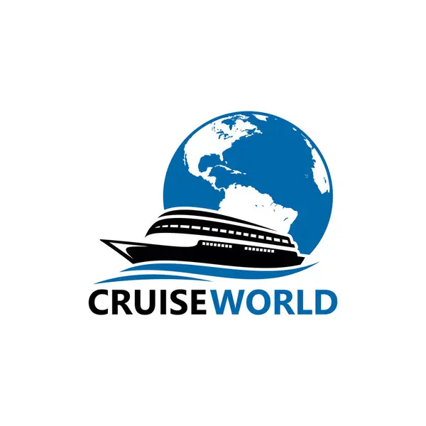 Cruise World Logo Template Design Vector, Emblem, Design Concept, Creative Symbol, Icon