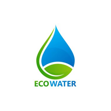Eco Water Logo Template Design Vector, Emblem, Design Concept, Creative Symbol, Icon