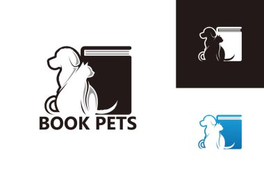 Book Pets Logo Template Design Vector, Emblem, Design Concept, Creative Symbol, Icon