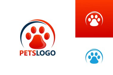 Pets Logo Template Design Vector, Emblem, Design Concept, Creative Symbol, Icon