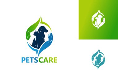 Pets Care Logo Template Design Vector, Emblem, Design Concept, Creative Symbol, Icon