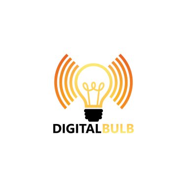 Digital Bulb Logo Template Design