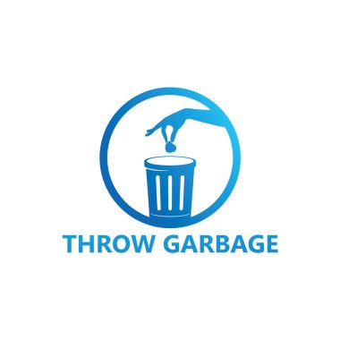Trow Garbage Logo Template Design