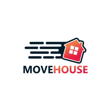Move House Logo Template Design Vector, Emblem, Design Concept, Creative Symbol, Icon