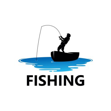 Fishing Logo Template Design Vector, Emblem, Design Concept, Creative Symbol, Icon