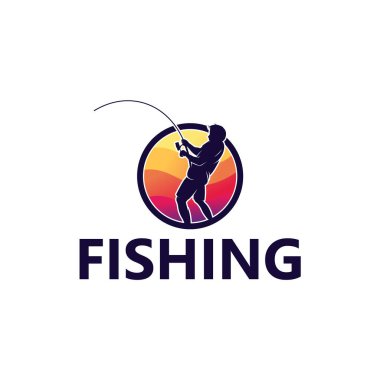 Fishing Logo Template Design Vector, Emblem, Design Concept, Creative Symbol, Icon