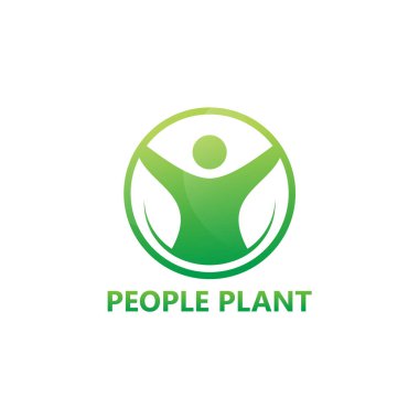 People Plant Logo Template Design Vector, Emblem, Design Concept, Creative Symbol, Icon
