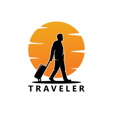 Traveler Logo Template Design Vector, Emblem, Design Concept, Creative Symbol, Icon