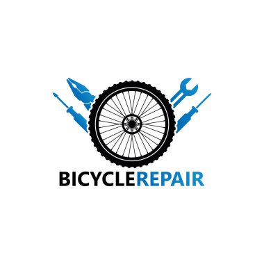 Bicycle Repair Logo Template Design Vector, Emblem, Design Concept, Creative Symbol, Icon clipart