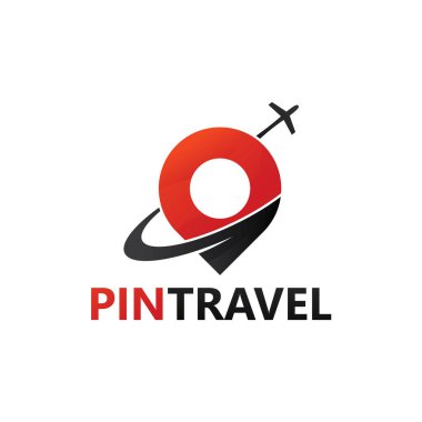 Pin Travel Logo Template Design