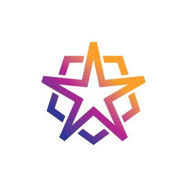 Star logo template design vector